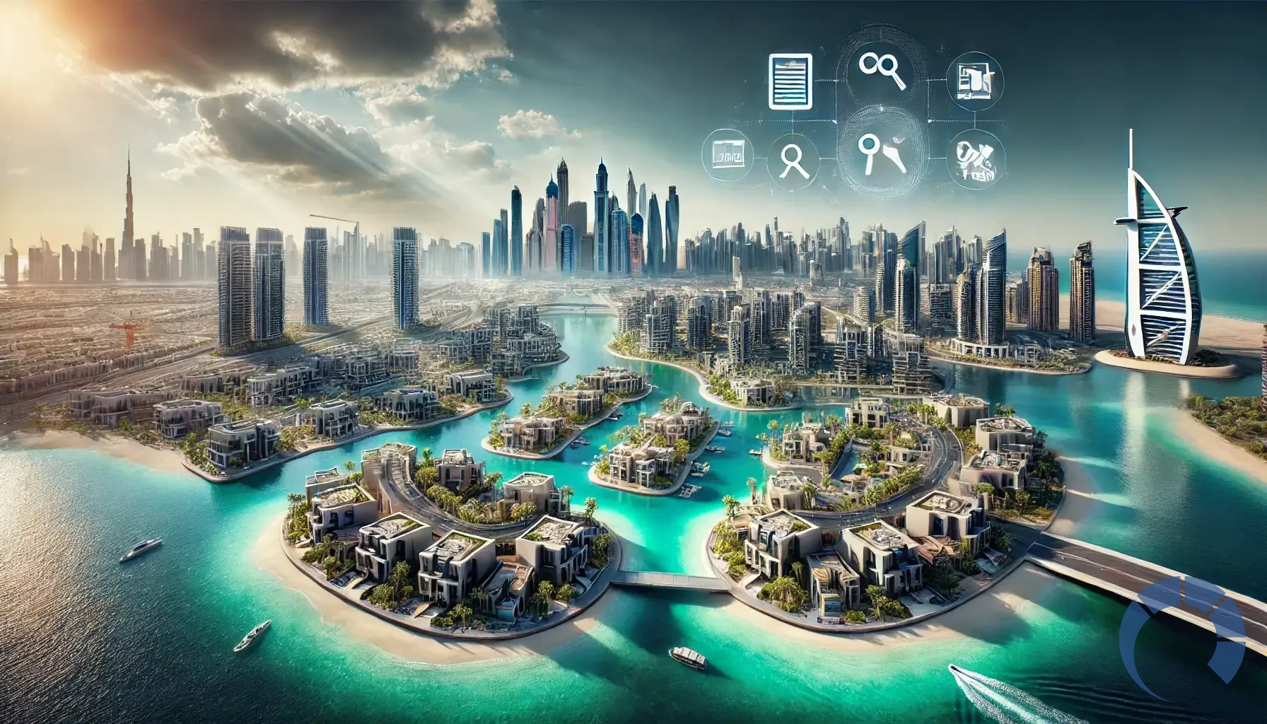 Dubai’s iconic skyline with modern skyscrapers and luxurious residential co