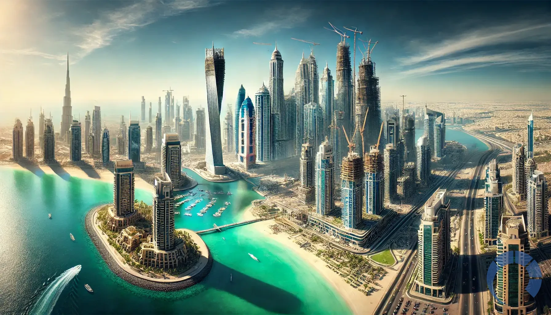 Dubai’s iconic skyline with ongoing construction of off-plan projects.