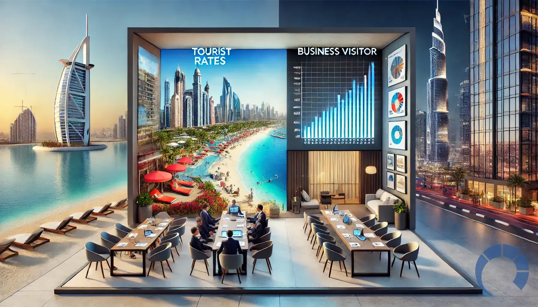 How do occupancy rates in Dubai vary between tourist and business visitor rentals