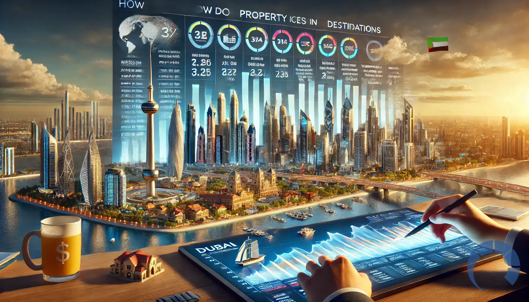 How do property prices in Dubai compare to other popular expat destinations