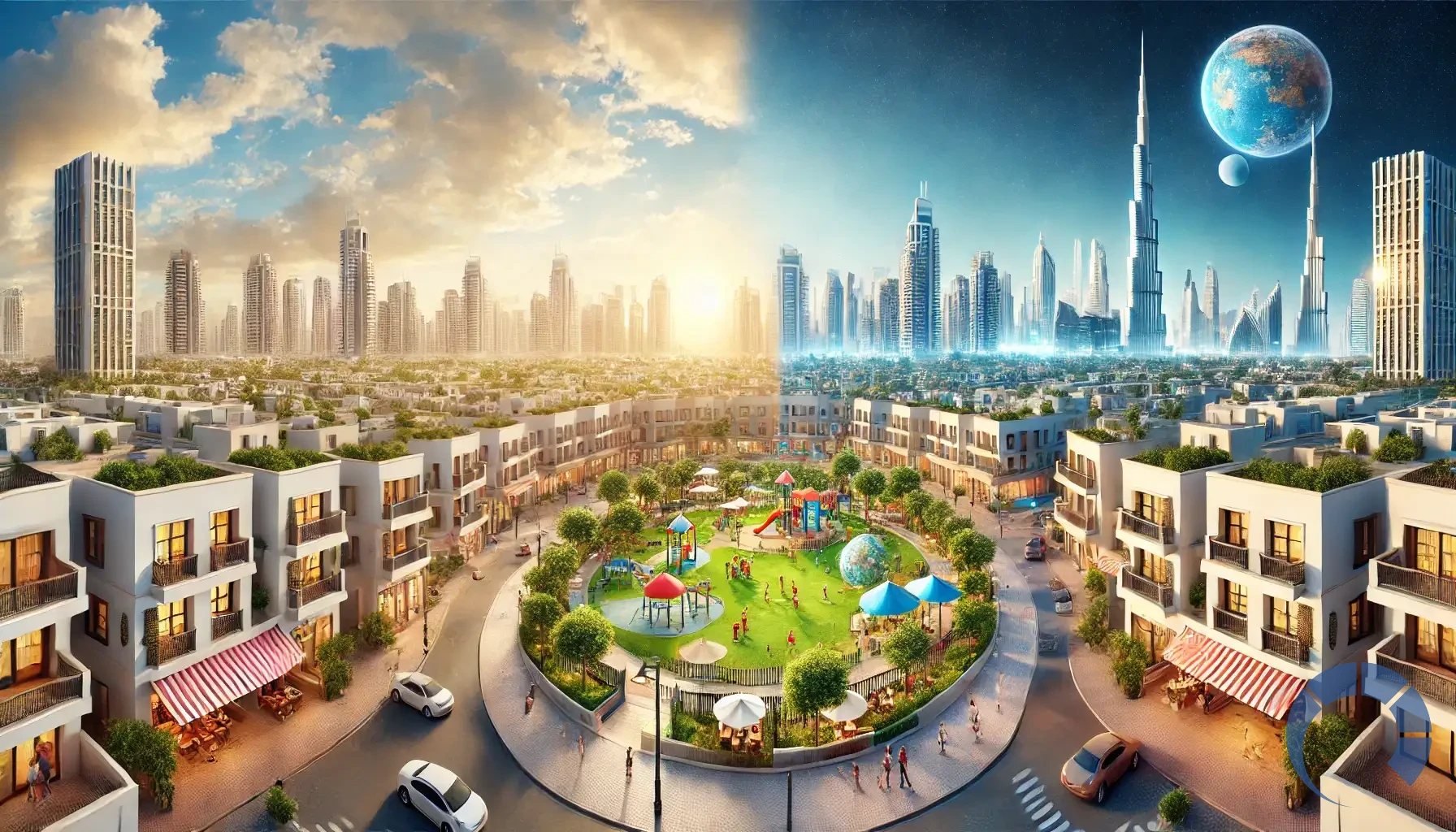 How does the community atmosphere in Jumeirah Village Circle compare to other Dubai neighbors