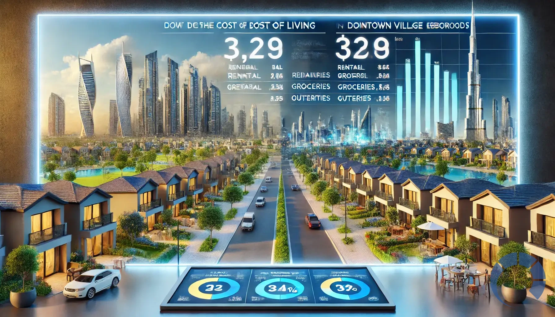 How does the cost of living in Jumeirah Village Circle compare to other Dubai neighborhoods