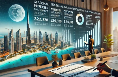 How do seasonal fluctuations affect management fees in Dubai