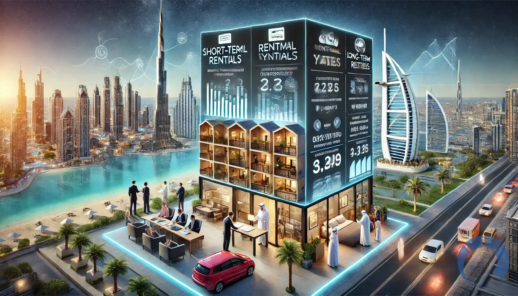 short-term and long-term rentals in terms of rental yields in Dubai