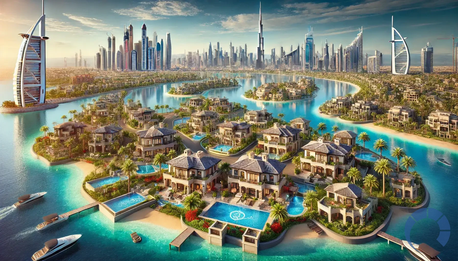 What are the most popular locations for luxury homes in Dubai that attract tourists