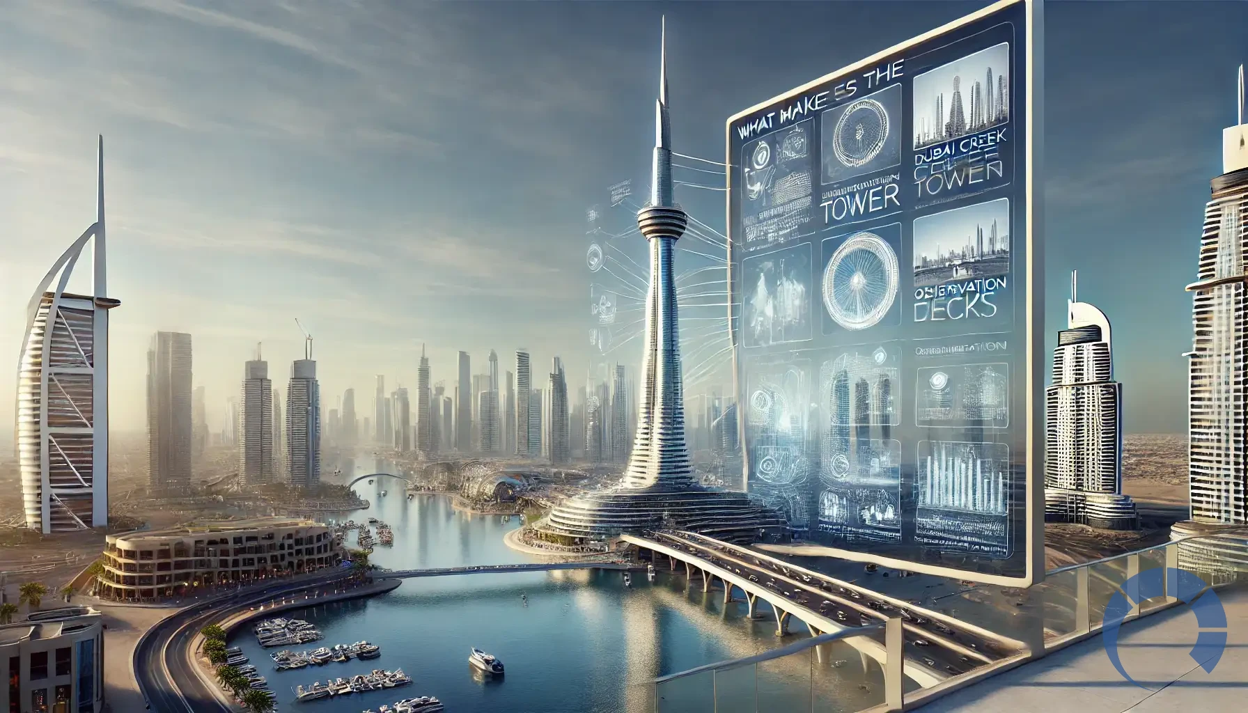 What makes the Dubai Creek Tower's design unique compared to other towers.