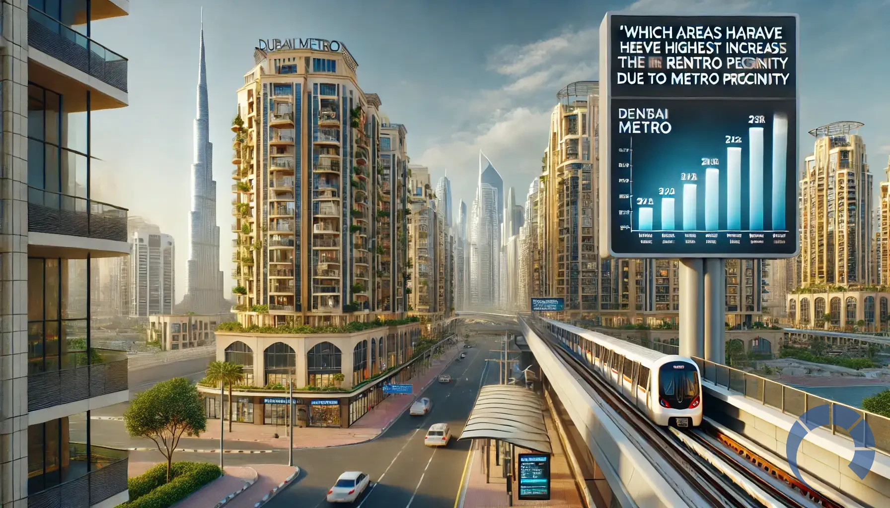 Which areas in Dubai have seen the highest increase in rental yields due to metro proximity